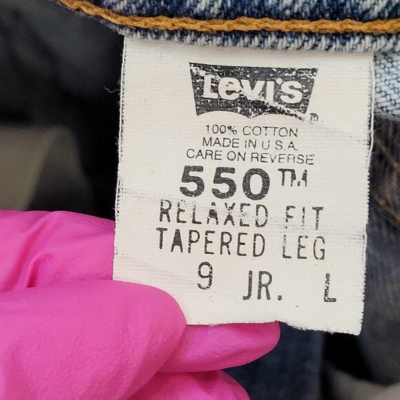 Vintage LEVIS 550 High-Waist Baggy Jeans Womens 4/5 28x31 USA Made - Picture 15 of 16